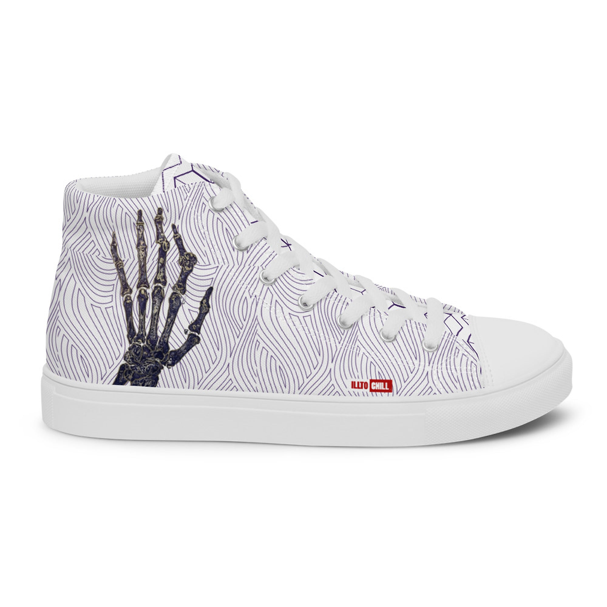 ILLTOCHILL RA awareness Rheumatoid Arthritis support gift Men’s high top canvas shoes – Flat 2 Right Outside