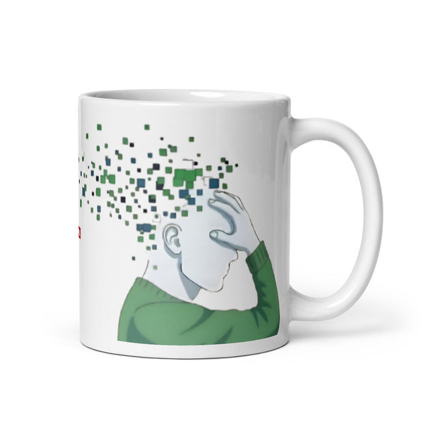 ILLTOCHILL TBI Traumatic brain injury support gift white glossy mug – Default Handle on Right