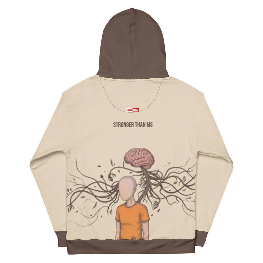 ILLTOCHILL MS awareness Multiple Sclerosis support giftUnisex cotton hoodie – Flat Back (Black)