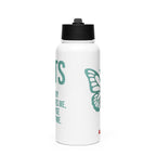 ILLTOCHILL POTS awareness gift Stainless steel water bottle with a straw lid – Flat Front