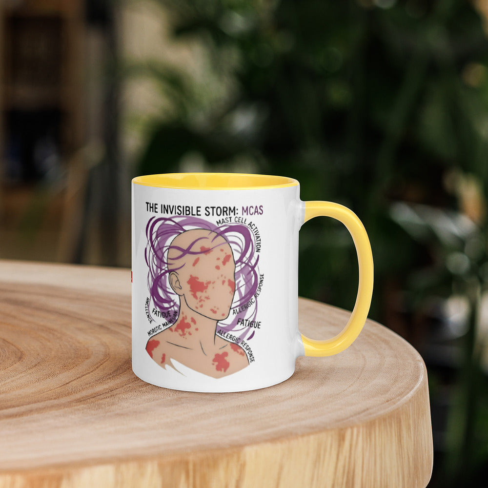 ILLTOCHILL MCAS awareness Mast cell activation syndrome gift Mug with Color Inside – Lifestyle 5 Right