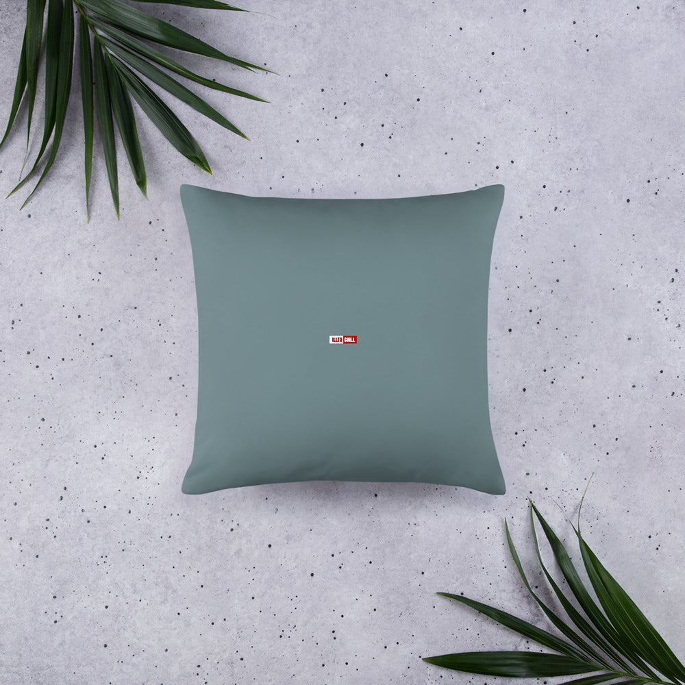 ILLTOCHILL OCD Awareness Pillow – Flat Lifestyle Back (Black)
