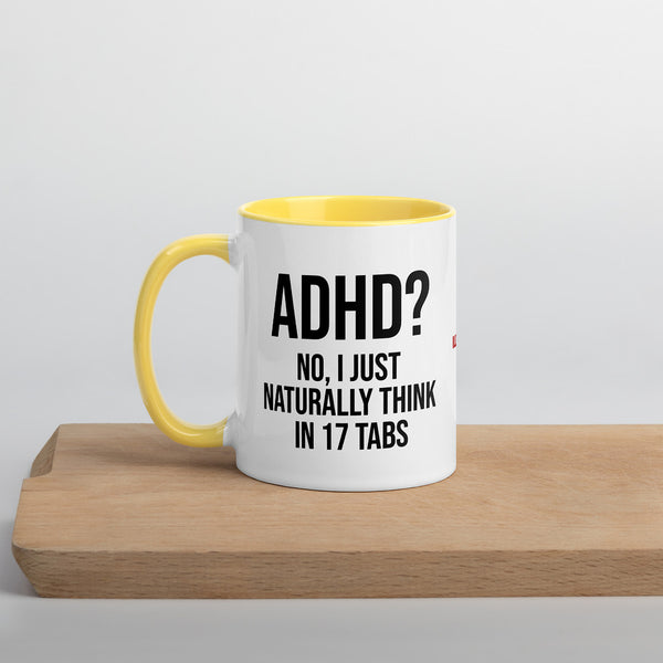 ILLTOCHILL Adhd Attention deficit awareness gift Mug with Color Inside – Lifestyle Left