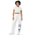 ILLTOCHILL Hard of Hearing Awareness Pants – Women's Front (White)