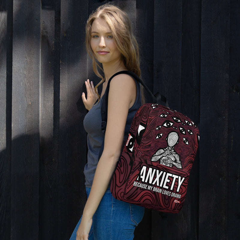 ILLTOCHILL Anxiety Awareness Backpack – Women's Lifestyle Right (Black)