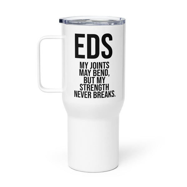 ILLTOCHILL EDS ehler danlos syndrome awareness gift Travel mug with a handle – Flat Right