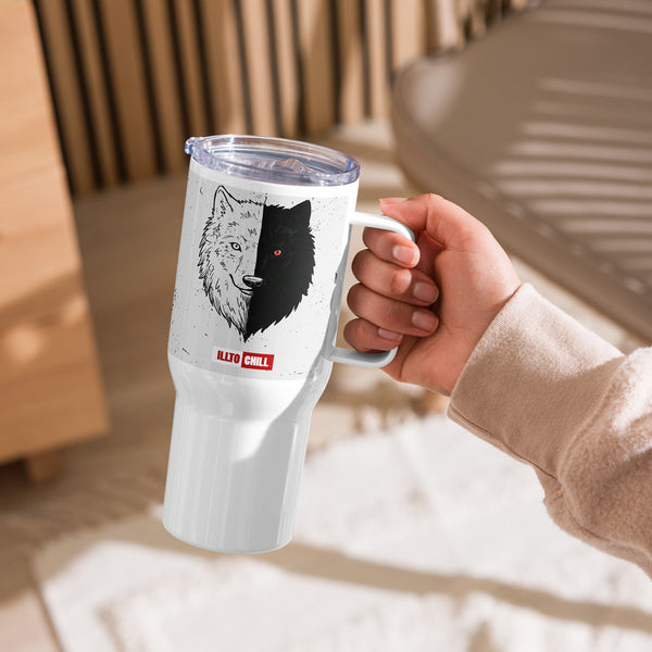 ILLTOCHILL Bipolar disorder gift Travel mug with a handle – Lifestyle 7 Left
