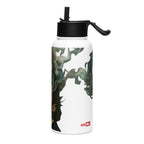 ILLTOCHILL Asthma awareness gift Stainless steel water bottle with a straw lid – Flat Left