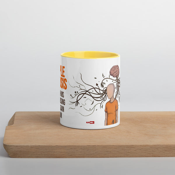 ILLTOCHILL MS awareness Multiple Sclerosis support gift Mug with Color Inside – Lifestyle Front
