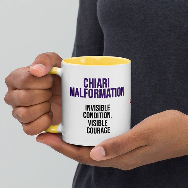 ILLTOCHILL CM Chiari Malformation awareness gift Mug with Color Inside – Lifestyle 3 Left