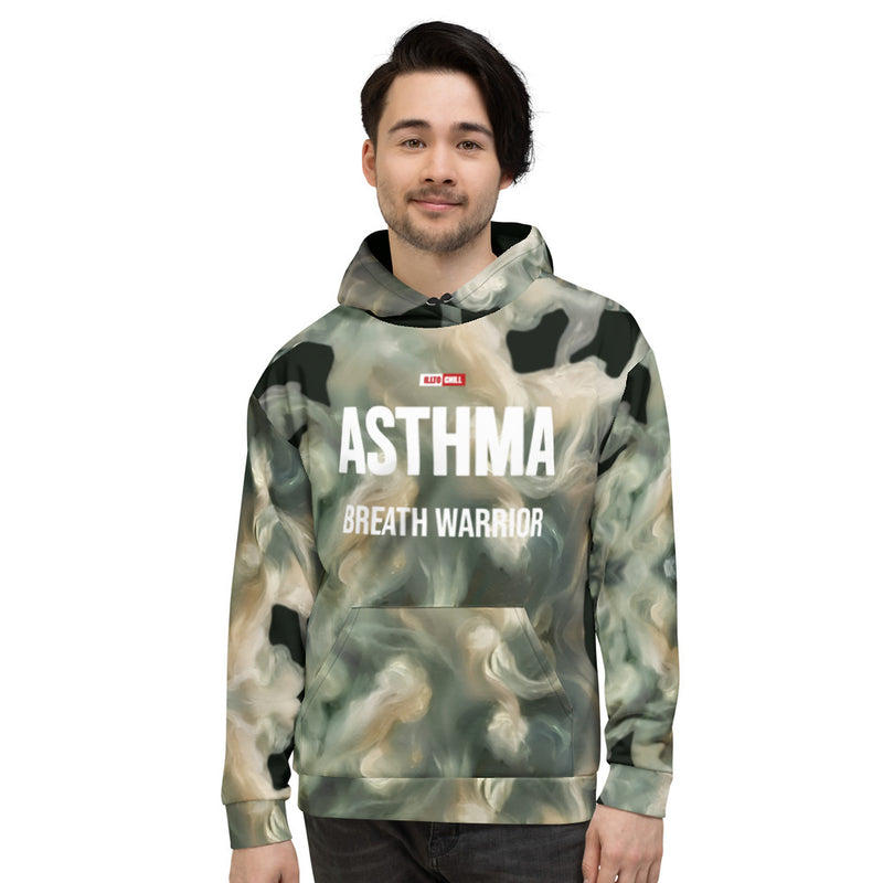 ILLTOCHILL Asthma awareness and support gift heavyweight unisex Hoodie – Men's Front (Black)