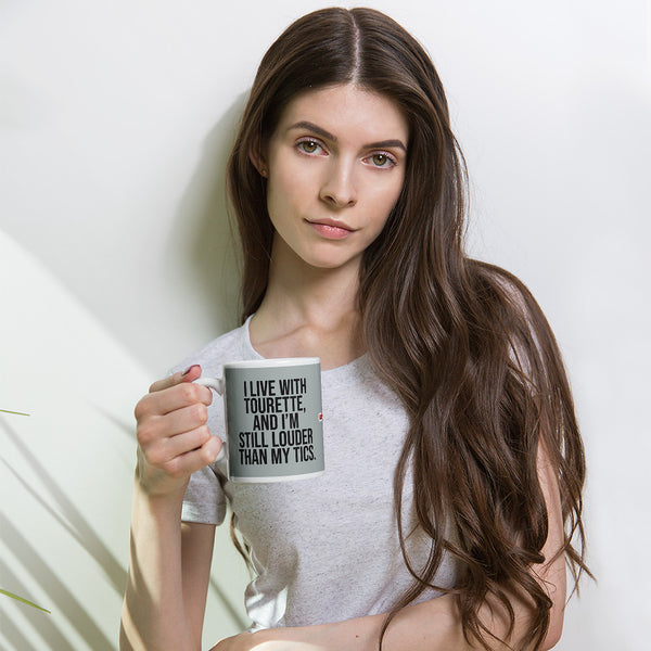 ILLTOCHILL Tourette syndrome awareness TS gift White glossy mug – Lifestyle Woman