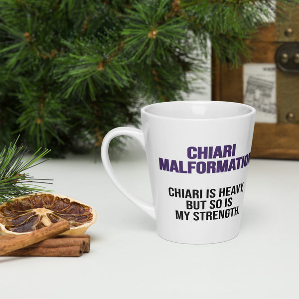 ILLTOCHILL CM Chiari Malformation awareness gift Latte mug – Lifestyle 3 Left