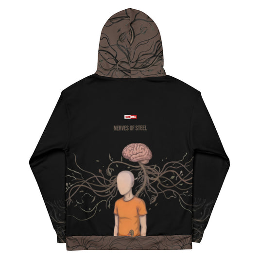 ILLTOCHILL MS awareness Multiple Sclerosis support gift heavyweigh Unisex Hoodie – Flat Back (Black)