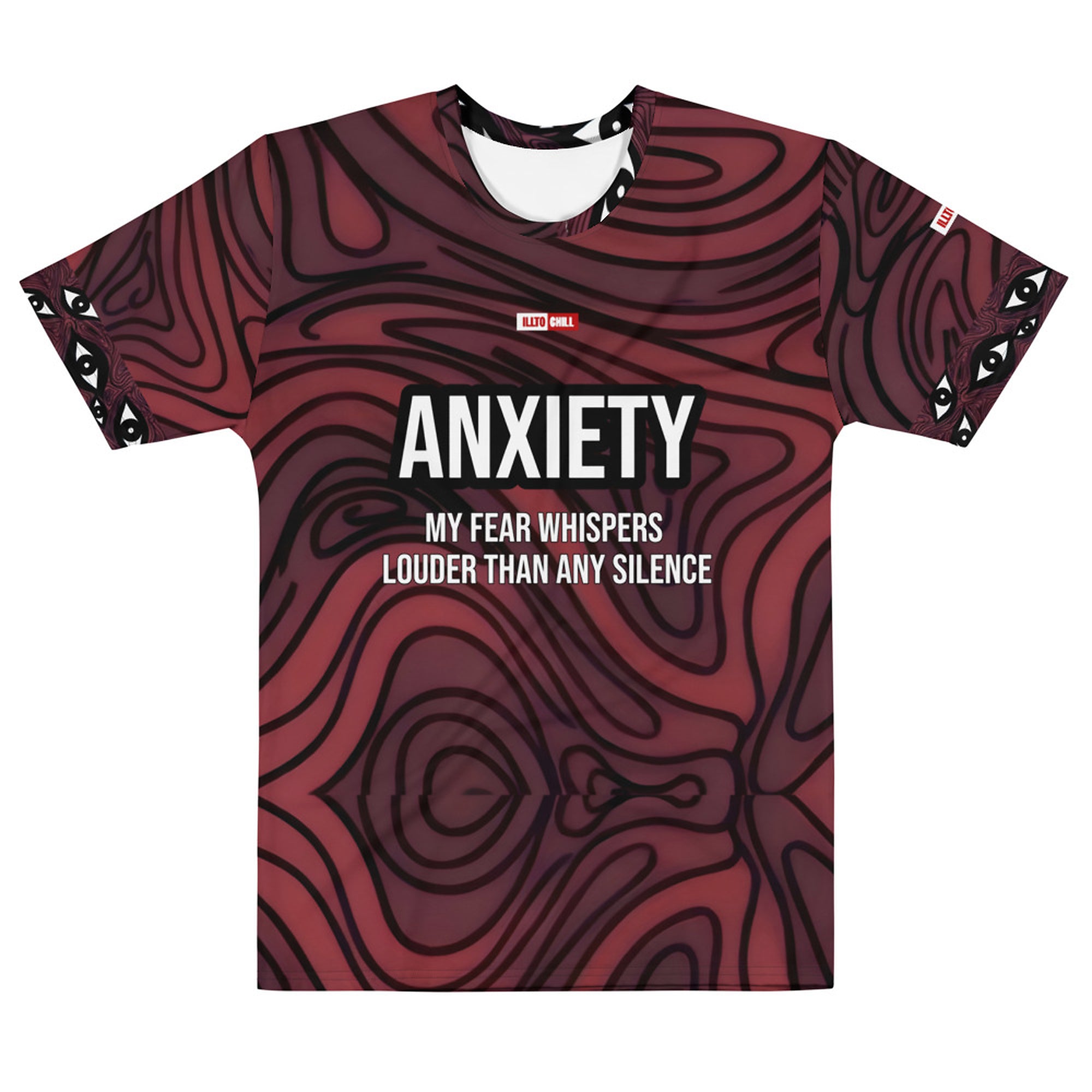 ILLTOCHILL Anxiety Awareness T-Shirt – Flat Front (Black)