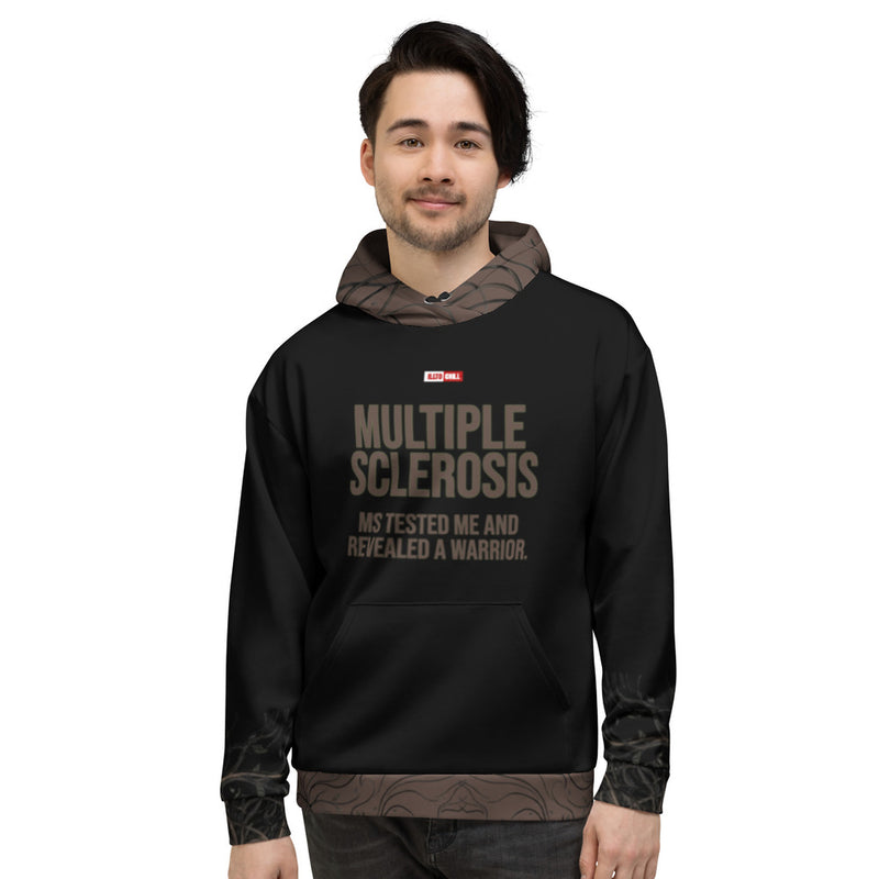 ILLTOCHILL MS awareness Multiple Sclerosis support gift heavyweigh Unisex Hoodie – Men's Front (Black)