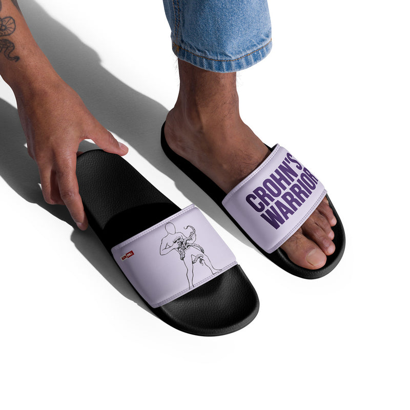 ILLTOCHILL Crohn's Disease Awareness Men's Slides – Men's Lifestyle 2 Right Front (Crohn's Disease Awareness Men's Slides)