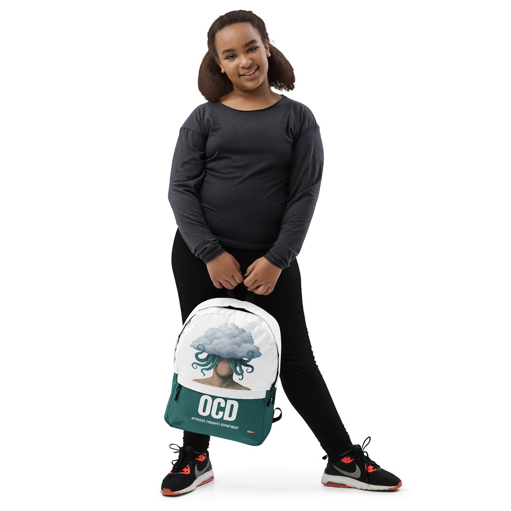 ILLTOCHILL OCD Awareness Backpack – Girl's Front (Clear)