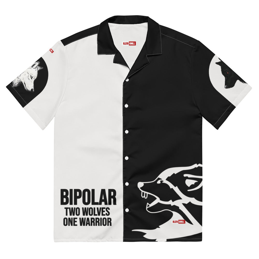 ILLTOCHILL Bipolar disorder Unisex button shirt – Flat Front (White)
