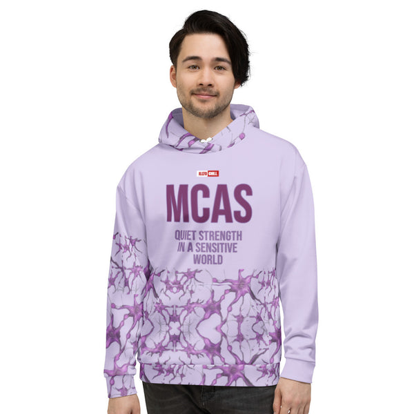 ILLTOCHILL MCAS awareness Mast cell activation syndrome gift heawyweight Unisex Hoodie – Men's Front (White)