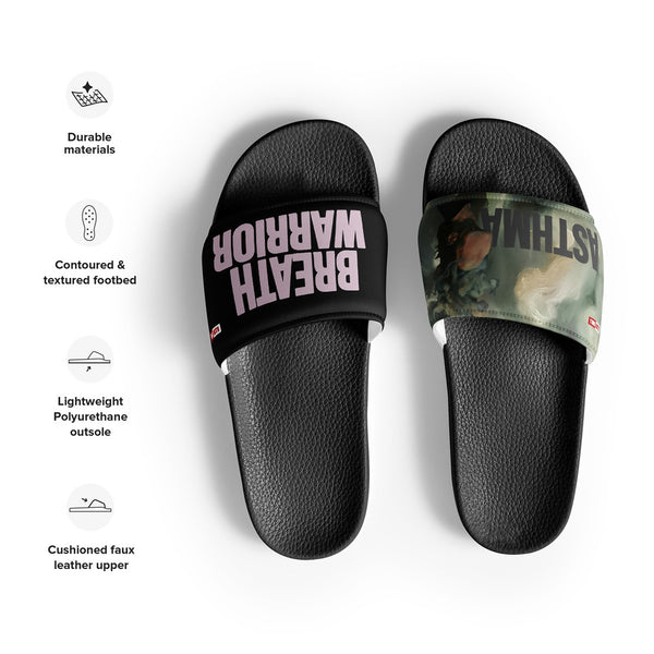 ILLTOCHILL Asthma Support Women's Slides – Product specs Front (Asthma Support Women's Slides)