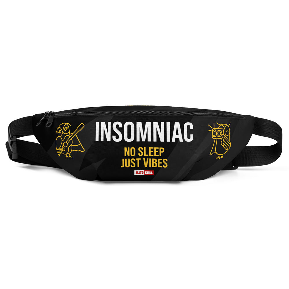 ILLTOCHILL Insomnia Awareness Fanny Pack – Default Front (Black)