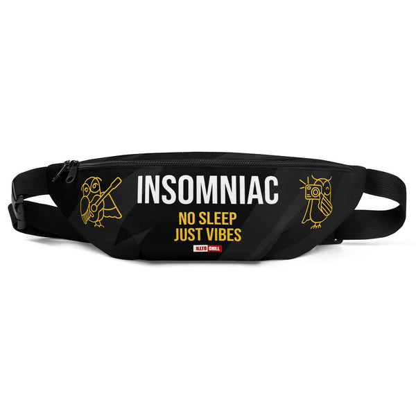 ILLTOCHILL Insomnia Awareness Fanny Pack – Default Front (Black)