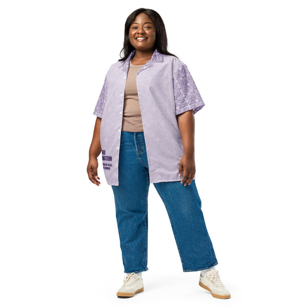 ILLTOCHILL CM Chiari Malformation awareness Unisex button shirt – Women's 3 Front (White)