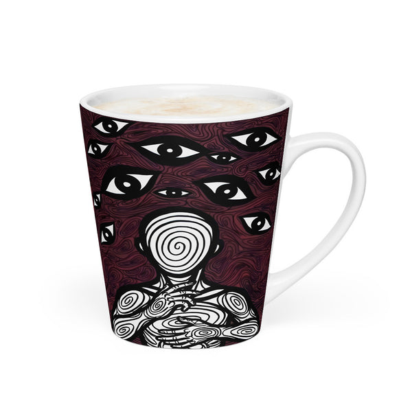 ILLTOCHILL Anxiety awareness gift Latte mug – Flat 2 Right