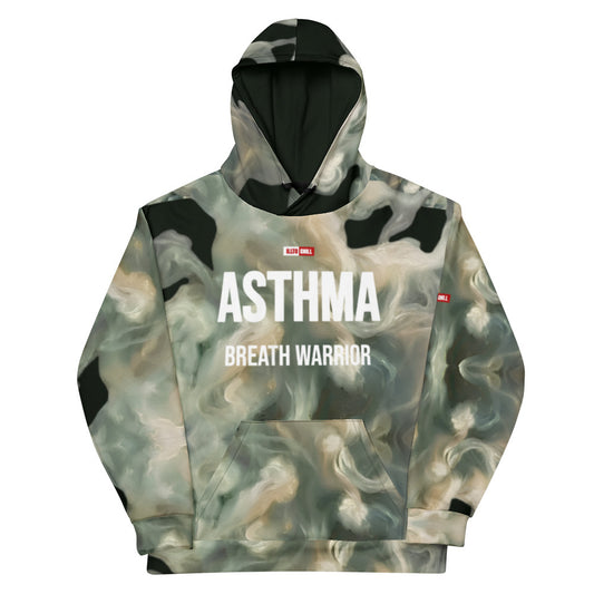 ILLTOCHILL Asthma awareness and support gift heavyweight unisex Hoodie – Flat Front (Black)