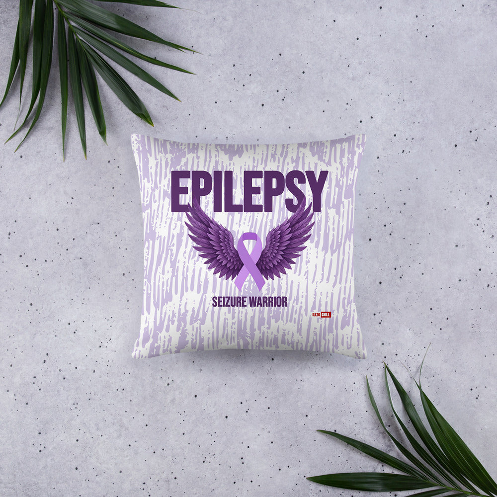 ILLTOCHILL Epilepsy Support Pillow – Flat Lifestyle Front (White)