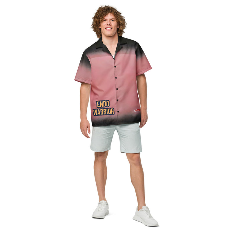 ILLTOCHILL Endometriosis awareness Endo support Unisex button shirt – Men's Front (Black)