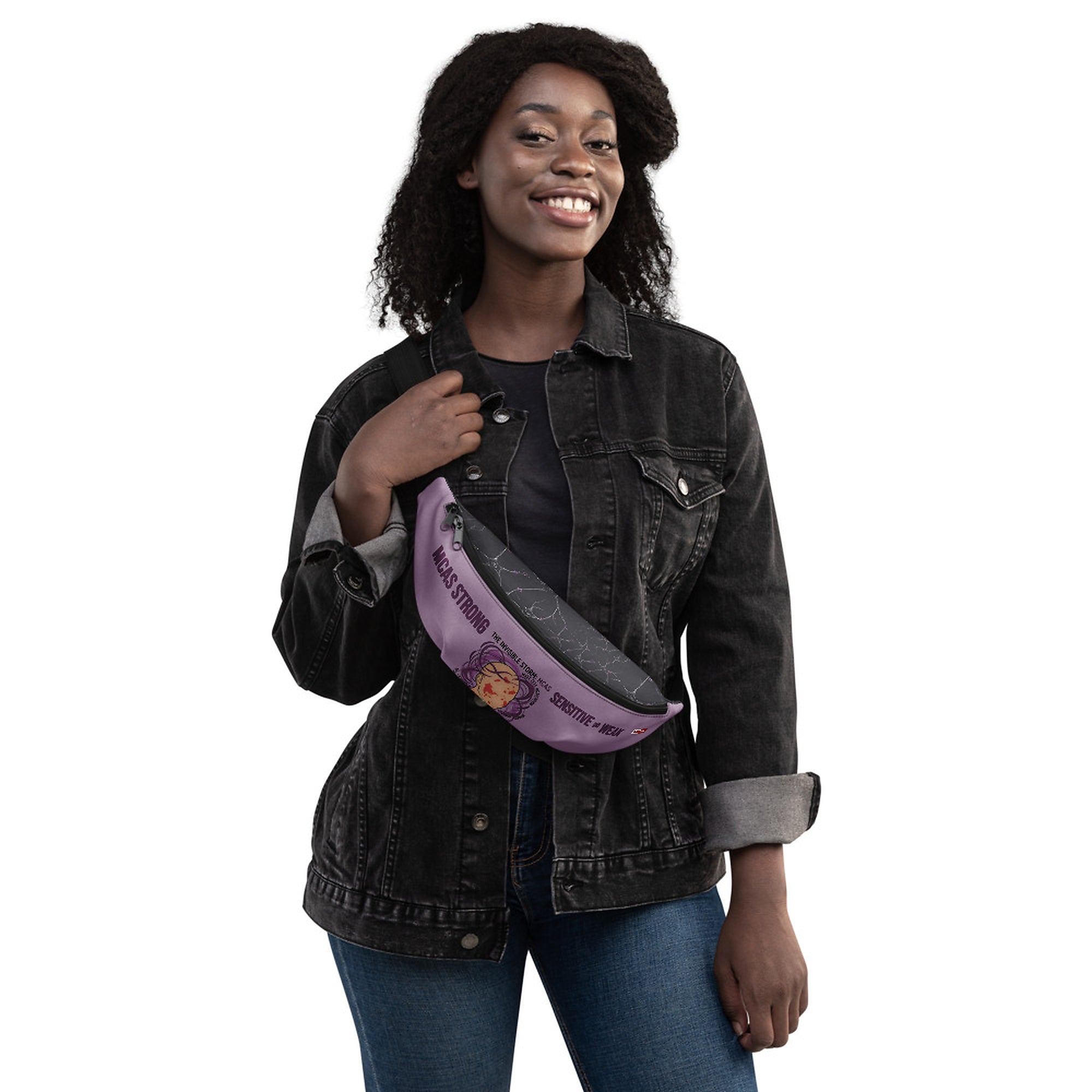 ILLTOCHILL MCAS Awareness Fanny Pack – Women's 3 Front (Black)