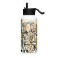 ILLTOCHILL Tourette syndrome awareness TS gift Stainless steel water bottle with a straw lid – Flat Left