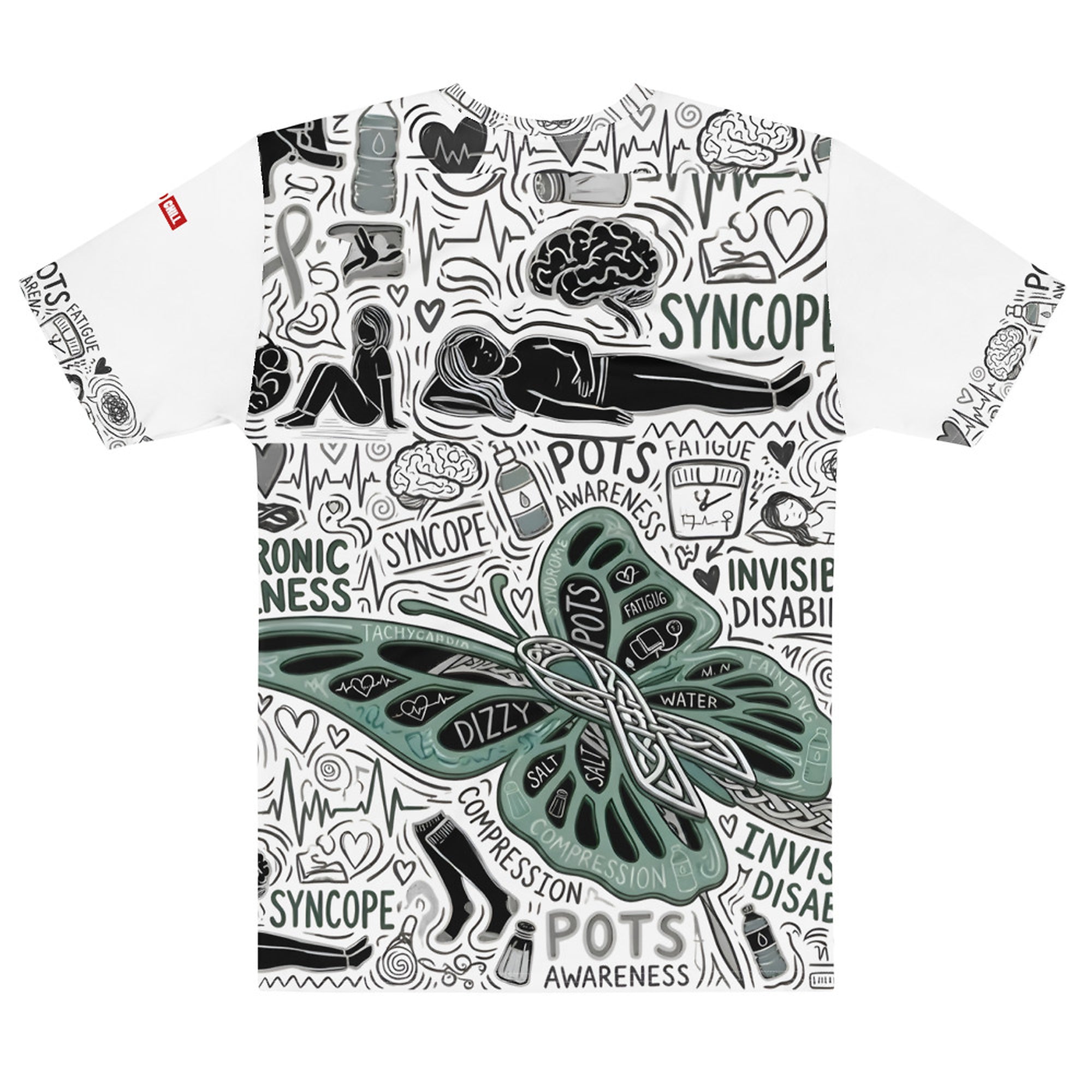ILLTOCHILL POTS Awareness T-Shirt – Flat Back (White)