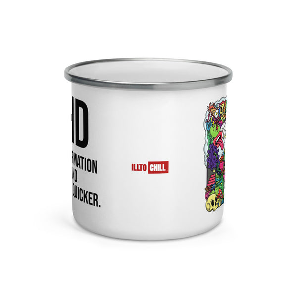 ILLTOCHILL Adhd Attention deficit awareness gift Enamel Mug – Default Front
