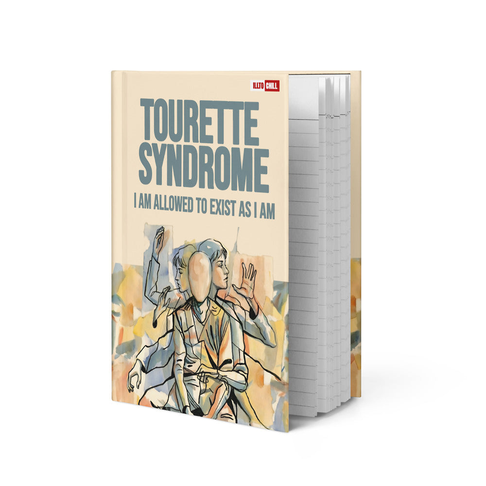 ILLTOCHILL Tourette syndrome awareness and support gift Hardcover journal matte – Flat 2 Front (Illtochill Tourette Syndrome Awareness And Support Gift Hardcover Journal Matte)