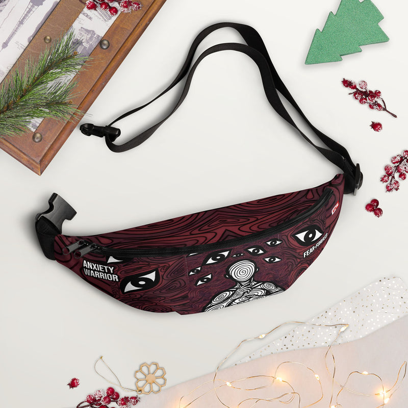 ILLTOCHILL Anxiety Awareness Fanny Pack – Holiday season Front 2 (Black)