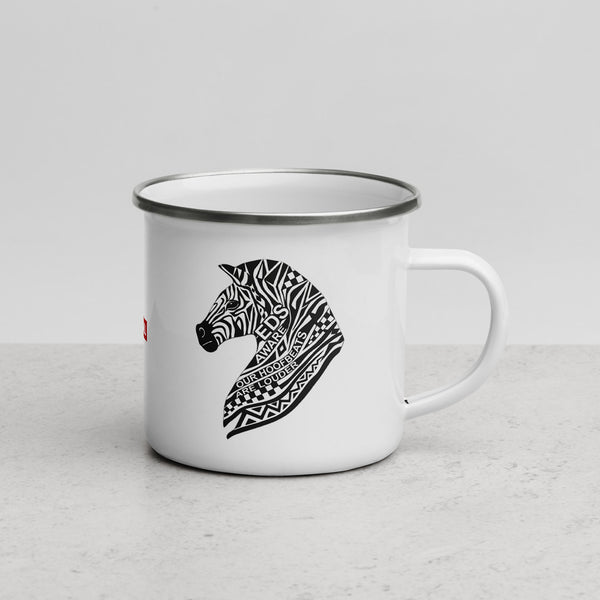 ILLTOCHILL EDS ehler danlos syndrome awareness gift Enamel Mug – Lifestyle 3 Right