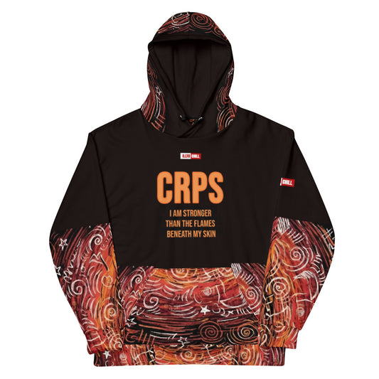 ILLTOCHILL CRPS Awareness gift Unisex cotton hoodie – Flat Front (Black)