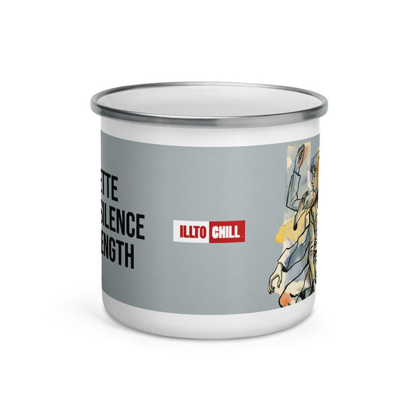 ILLTOCHILL Tourette syndrome awareness TS gift Enamel Mug – Default Front