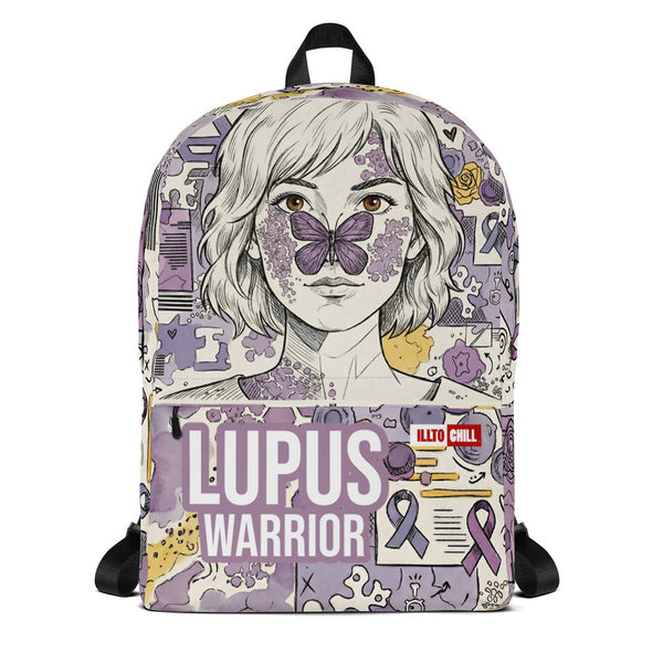 ILLTOCHILL Lupus Awareness Backpack – Default Front (Clear)