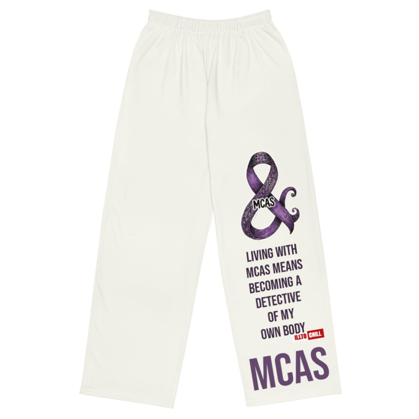 ILLTOCHILL MCAS Awareness Pants – Flat Front (White)