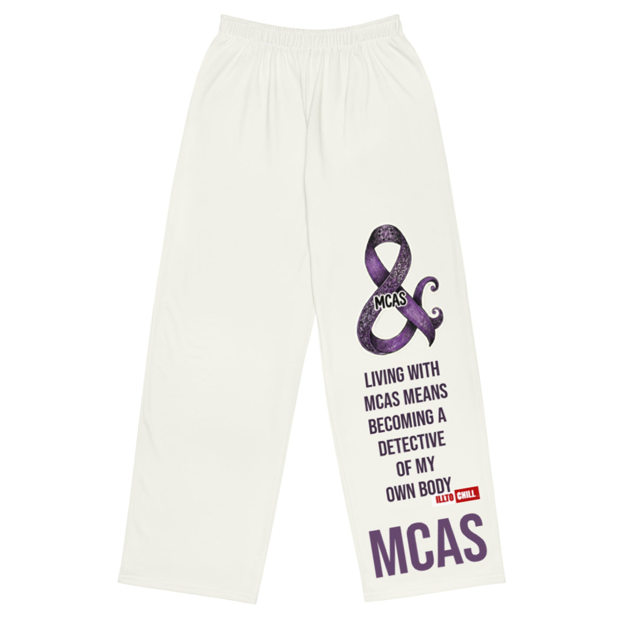 ILLTOCHILL MCAS Awareness Pants – Flat Front (White)