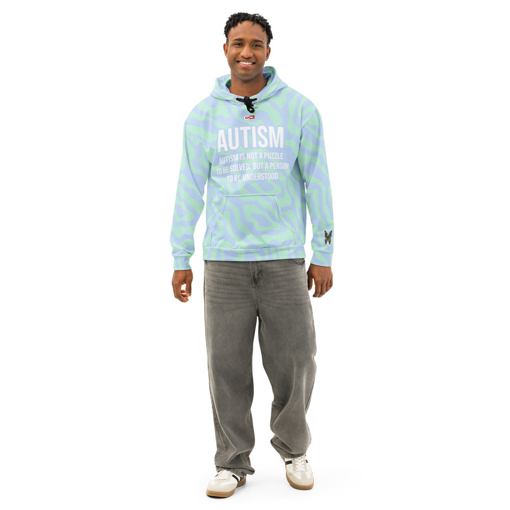 ILLTOCHILL Autism support neurodiversity butterfly gift Unisex cotton Hoodie – Men's Front (Black)
