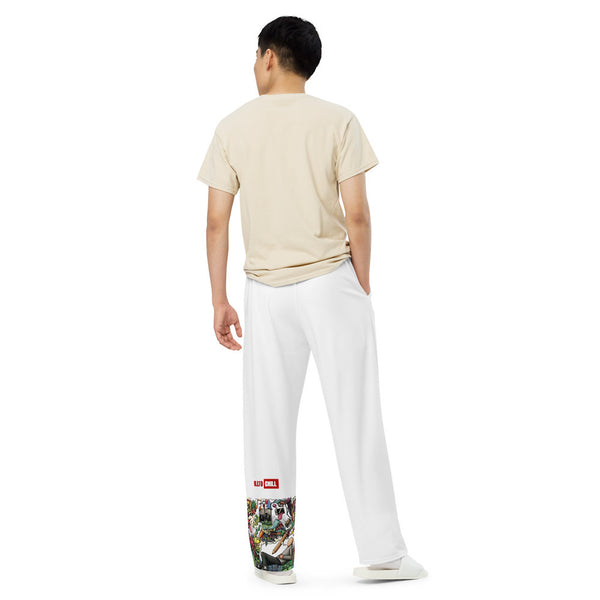ILLTOCHILL ADHD Awareness Pants – Men's Back (White)