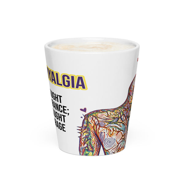 ILLTOCHILL Fibromyalgia awareness fibro gift Latte mug – Flat 2 Front