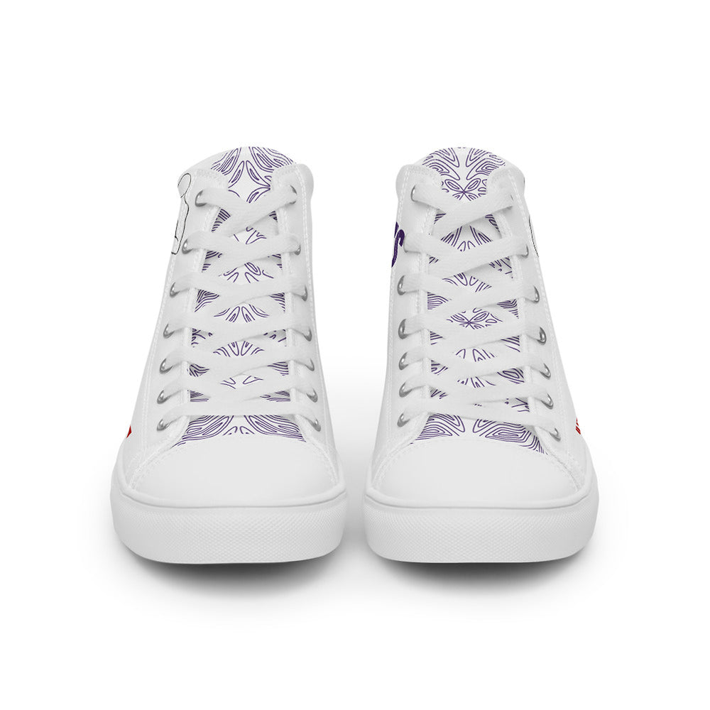 ILLTOCHILL Crohn's disease awareness and support gift Men’s high top canvas shoes – Flat Front