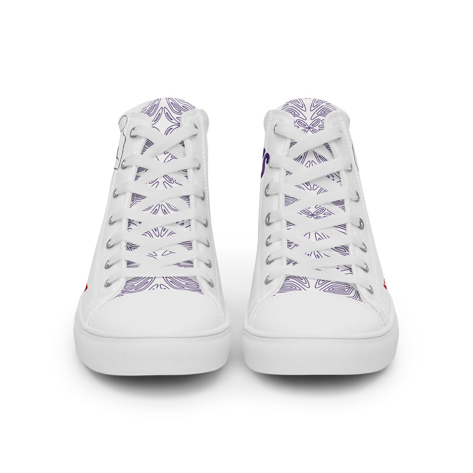 ILLTOCHILL Crohn's disease awareness and support gift Men’s high top canvas shoes – Flat Front