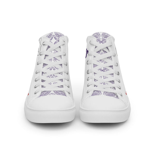 ILLTOCHILL Crohn's disease awareness and support gift Men’s high top canvas shoes – Flat Front